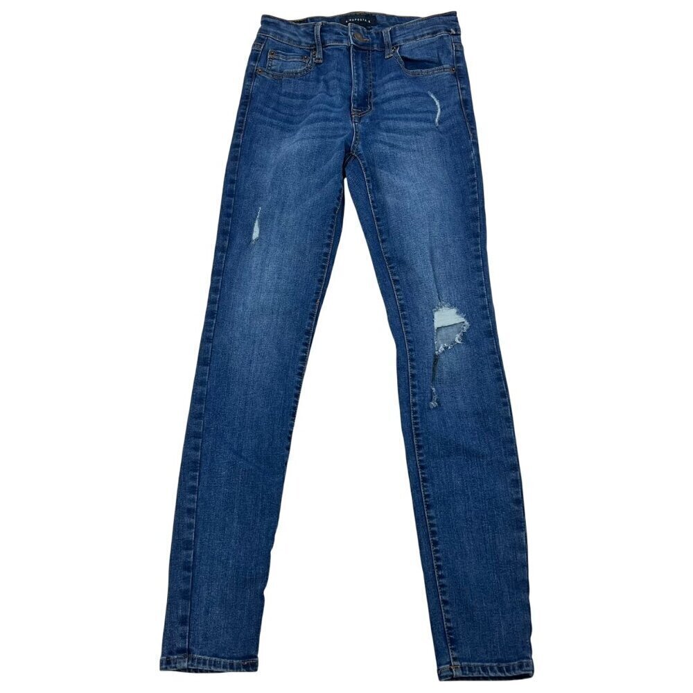 Aeropostale Women’s Distressed Jeggings Zip Size 6 Long